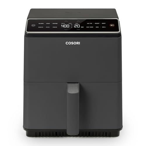 Gris Color Freidora De Aire TurboBlaze 9 En 1 Con Revestimiento Cerámico