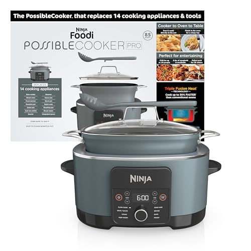 Gris Color Olla Multicooker 14 en 1 de 8,5 Qt con Triple Calor